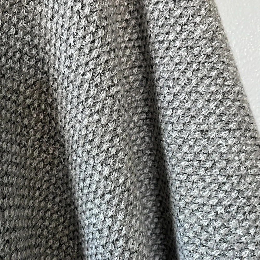 THML Gray/Brown‎ Turtleneck Open Side Poncho With Faux Leather Ties XS/S